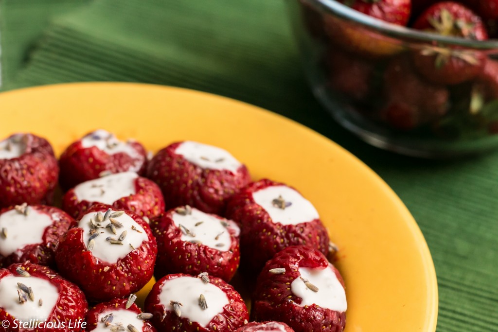 Lavender Coconut Cream-filled Strawberries