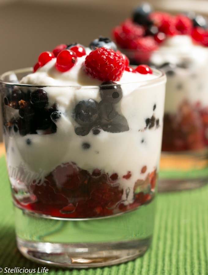 Red, White and Blue Berry Yoghurt