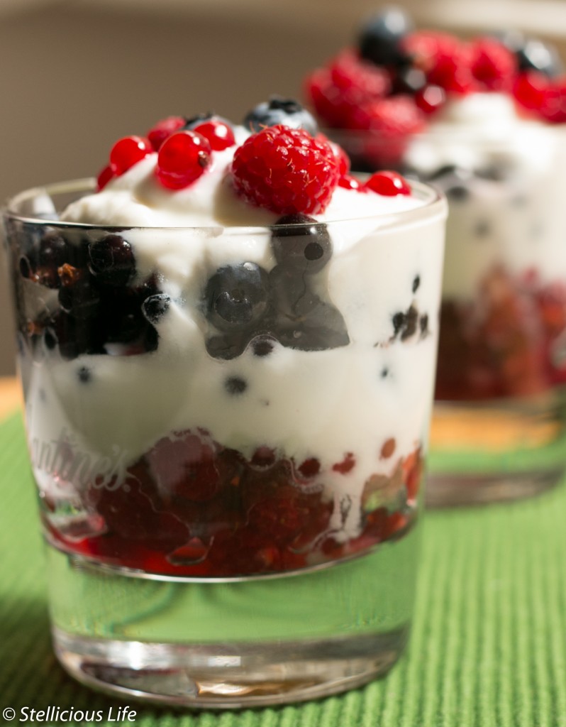 Red, White and Blue Berry Yoghurt